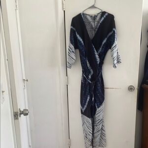Rachael Roy Stylish Blue and White Tie-Dye dress